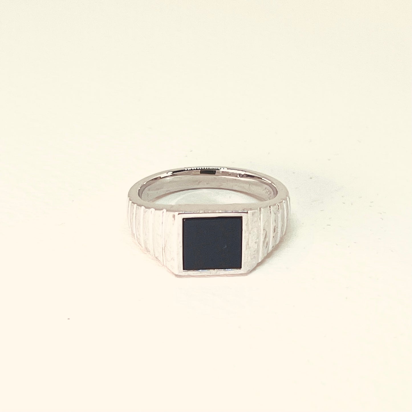 Square Onyx Signet Men's Ring