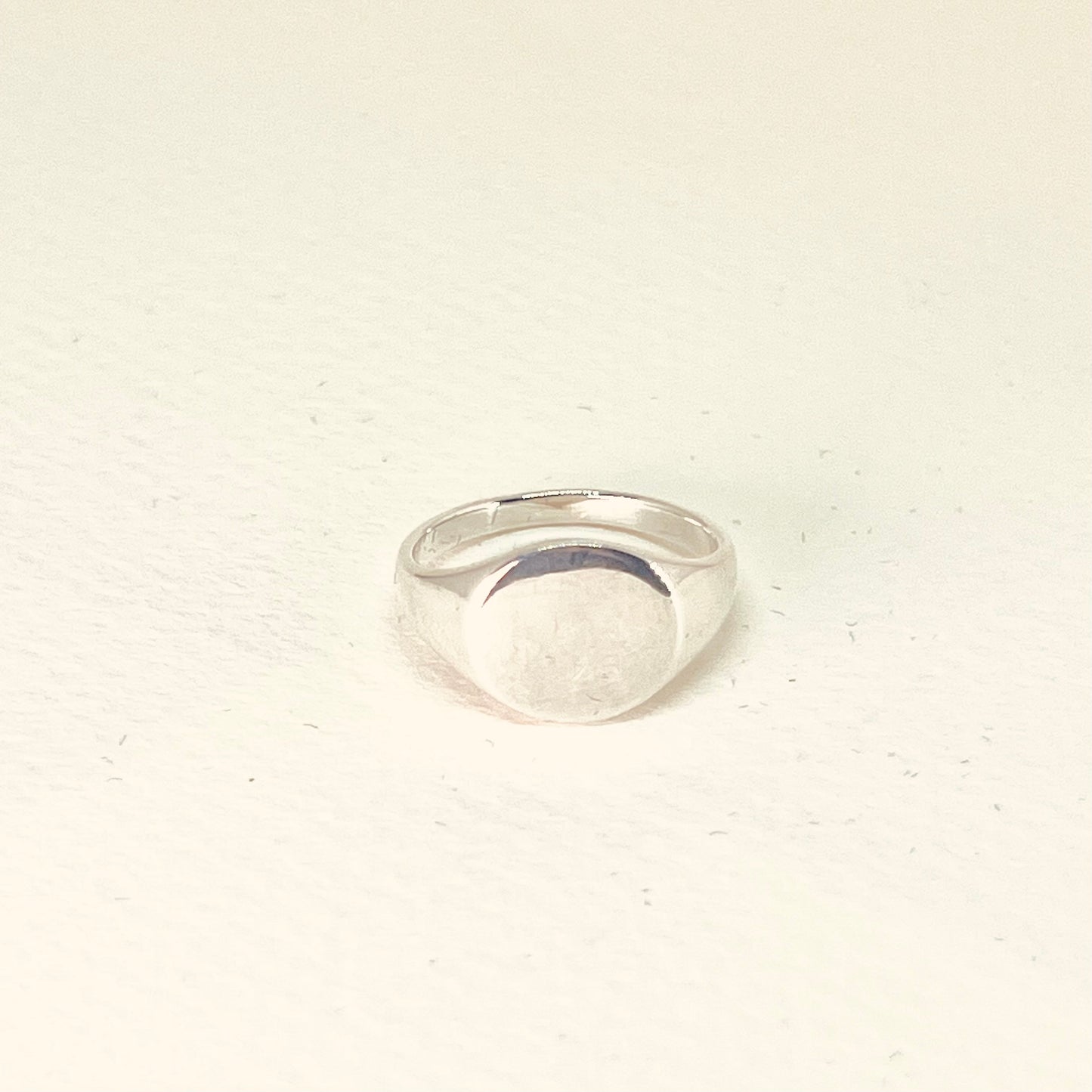 Round Silver signet Ring