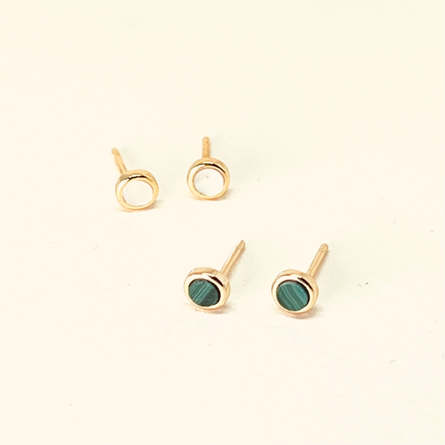 Semi-Precious Stone Stud Earrings