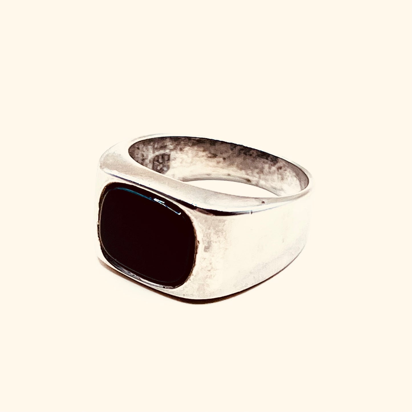 Square Onyx Signet Ring